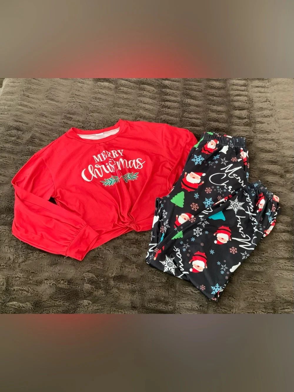 Merry Christmas Pajama Set Youth Size 13-14Y